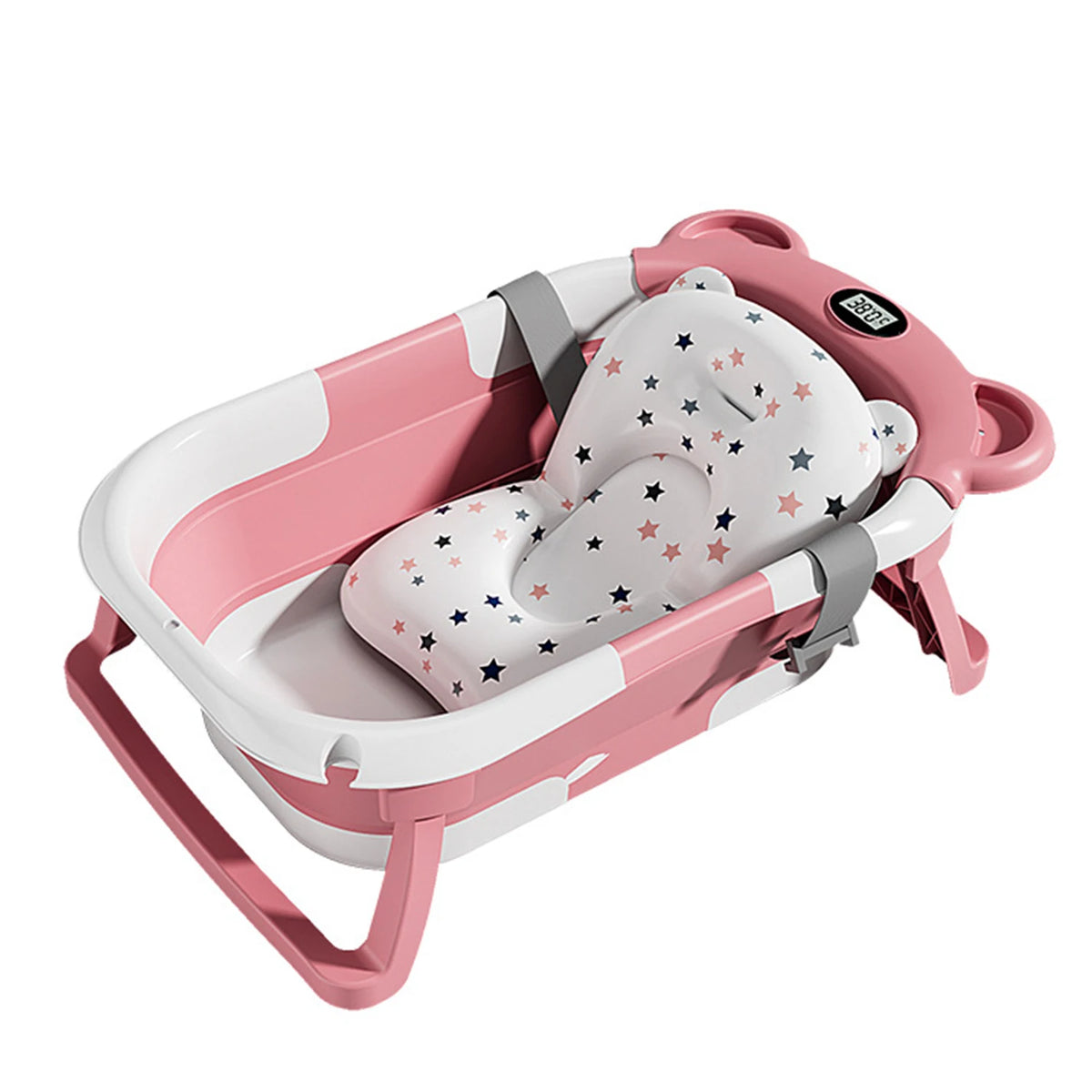 Baignoire bébé pliable, coussin de maintien