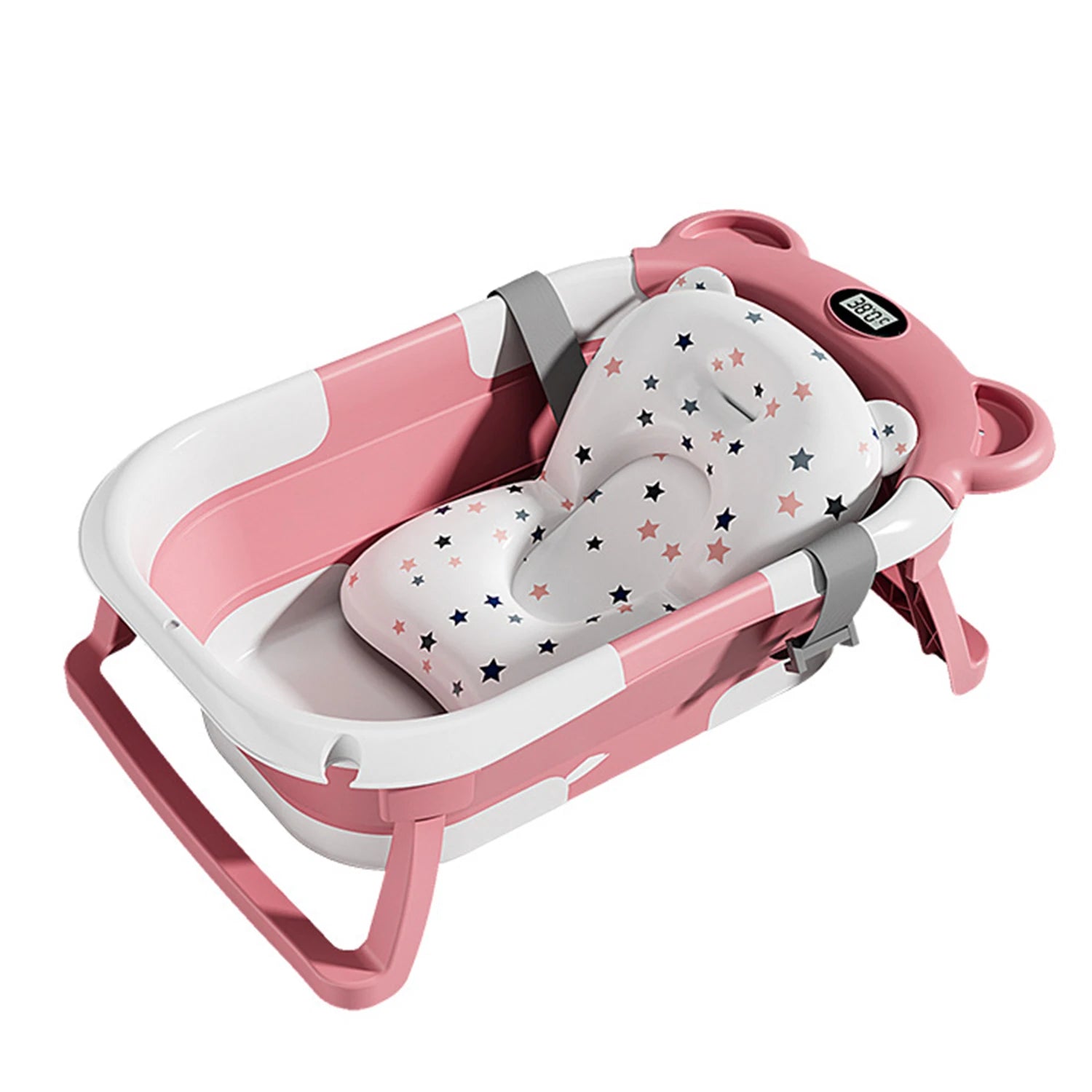 Baignoire bébé pliable, coussin de maintien