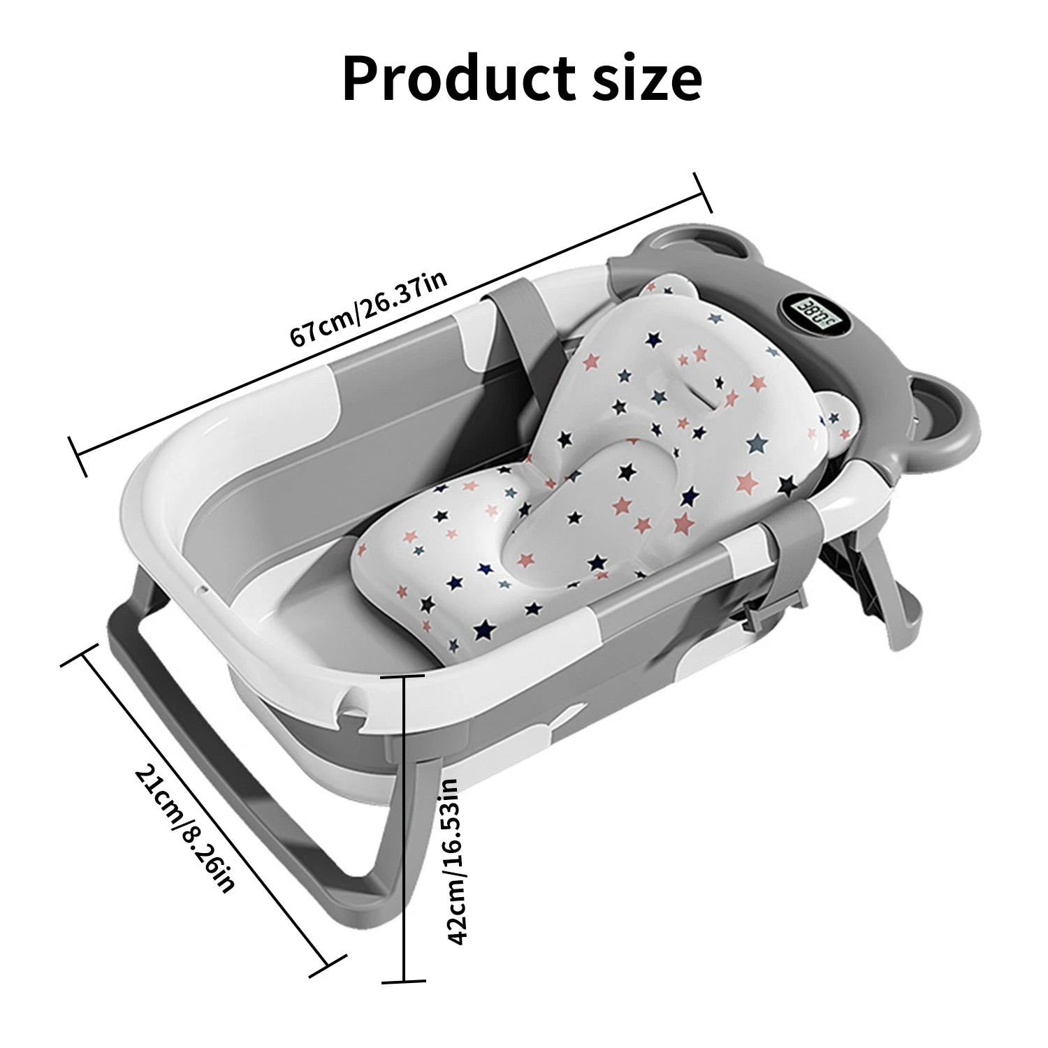 Baignoire bébé pliable - Gris