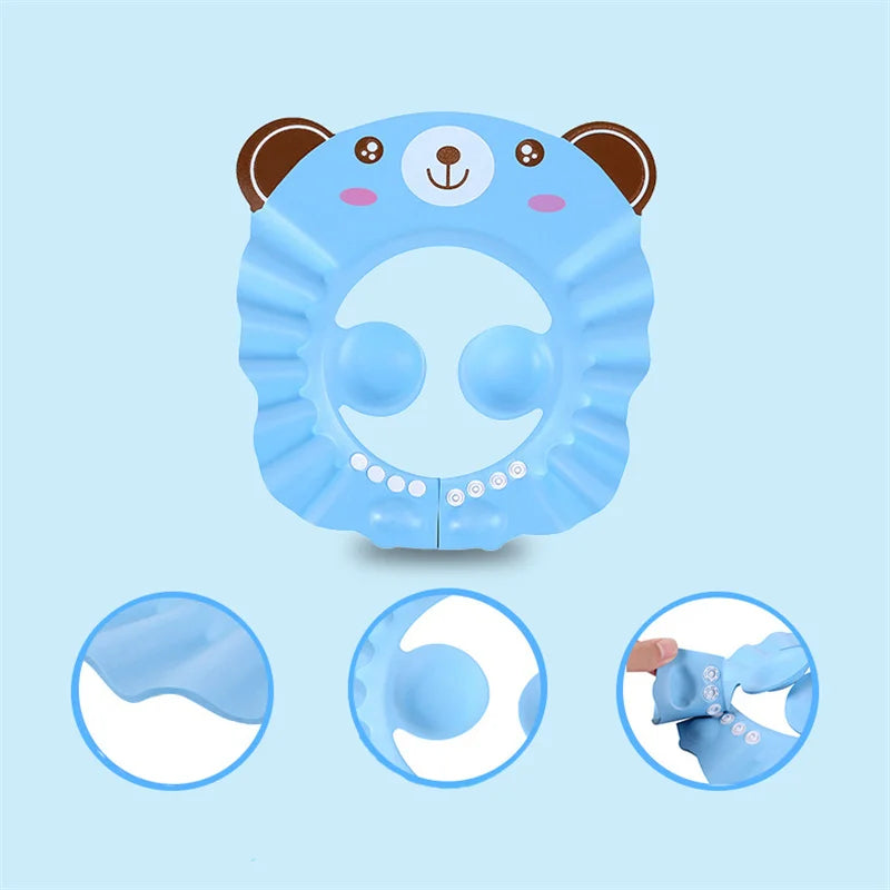 Casquette de bain bébé, visière qui détourne l'eau