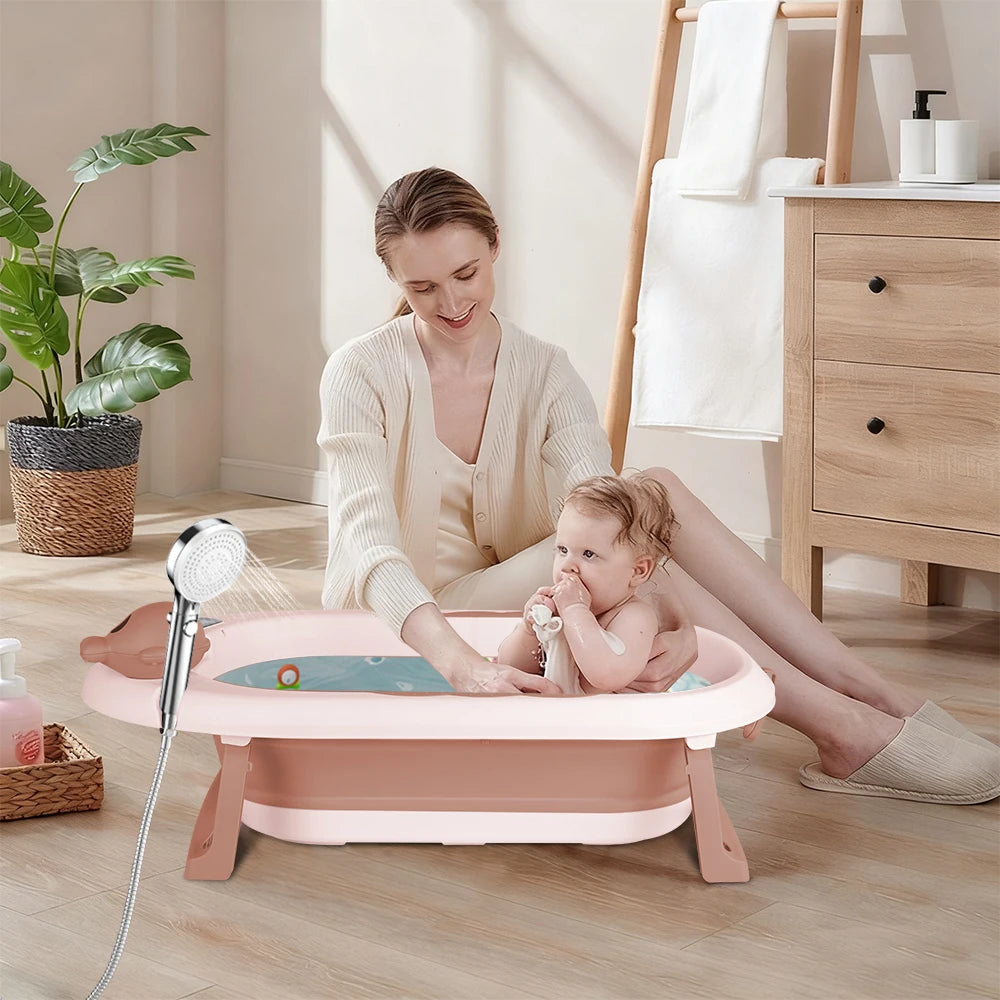 Baignoire 2 en 1 avec pied, rangement à plat
