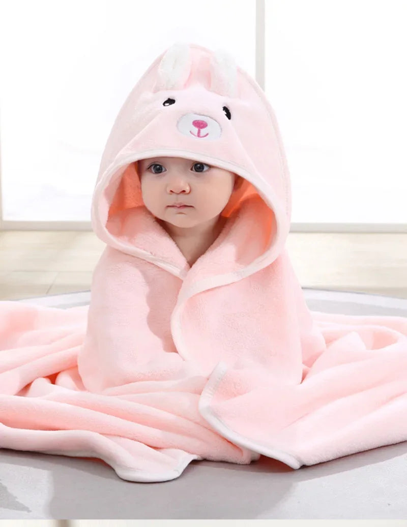 Serviette de bain bébé à capuche ultra douce