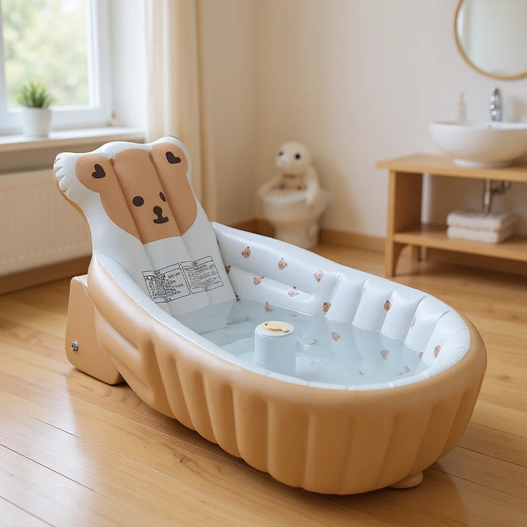 Baignoire bébé gonflable avec pompe intégrée