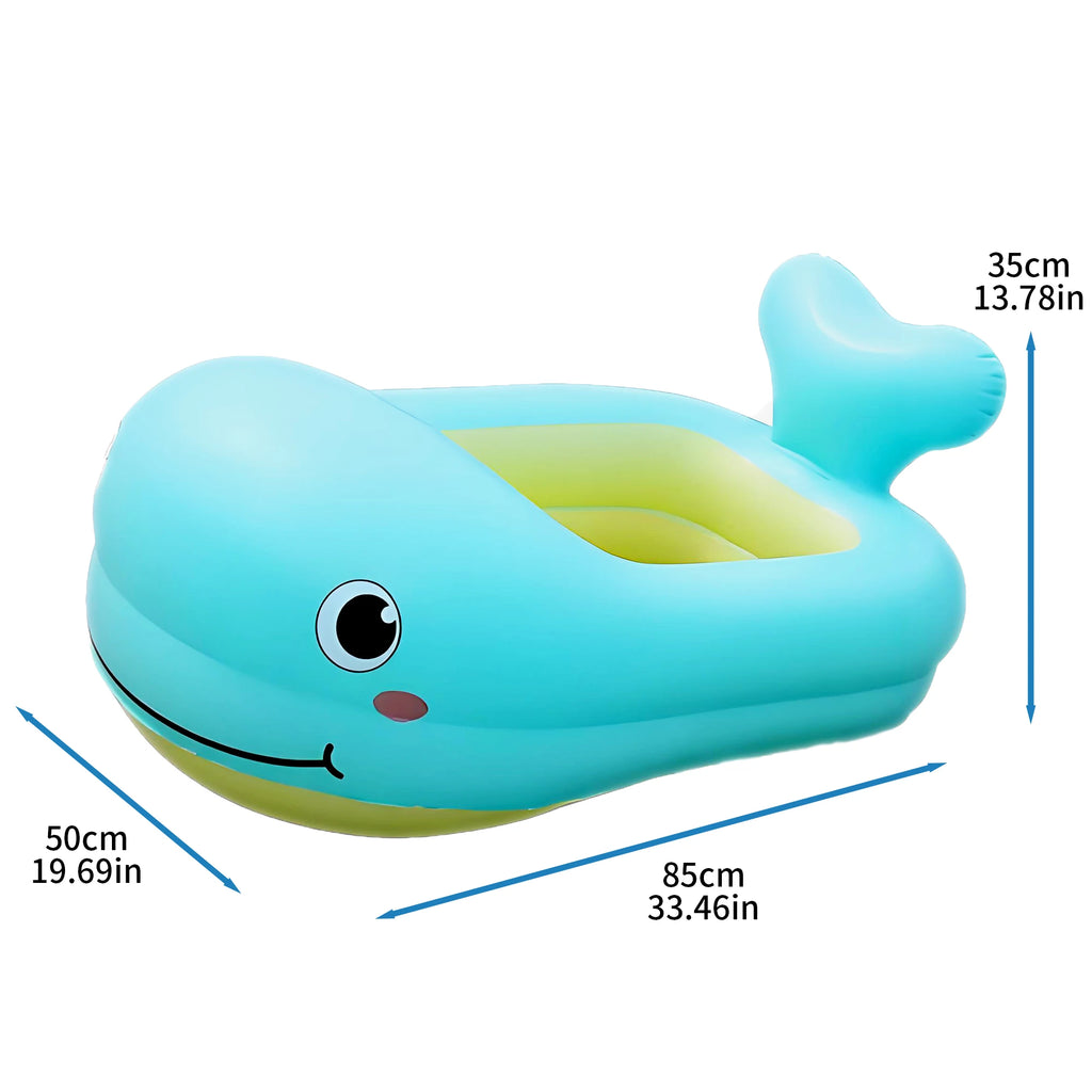 Baignoire gonflable avec dossier, format compact dégonflé
