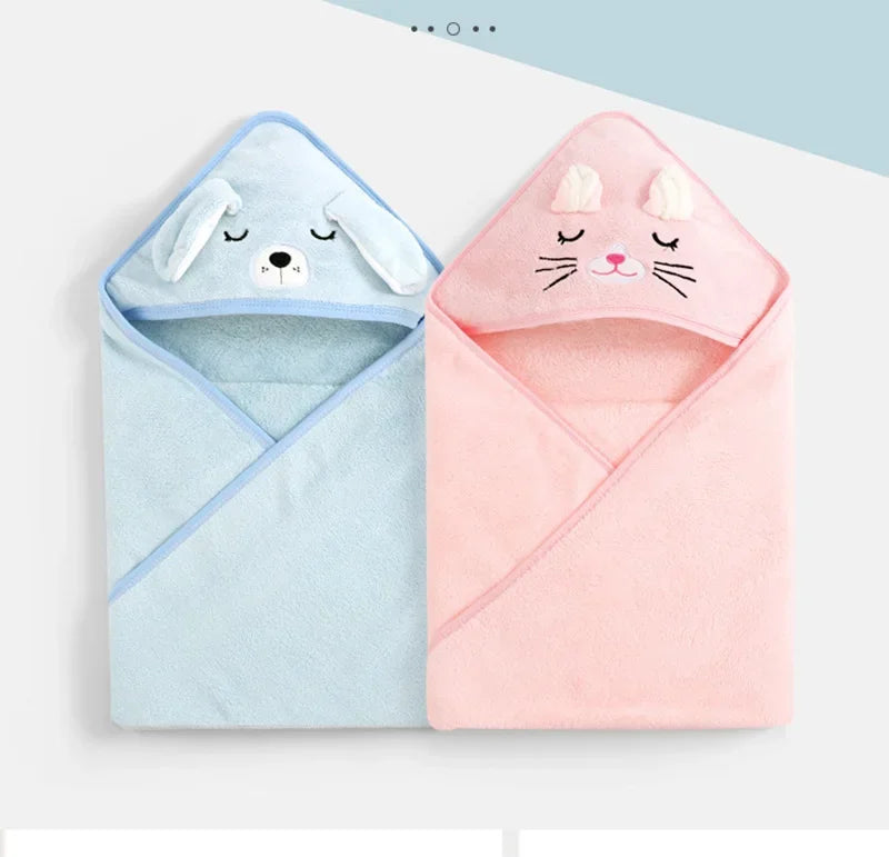 Serviette de bain bébé à capuche ultra douce