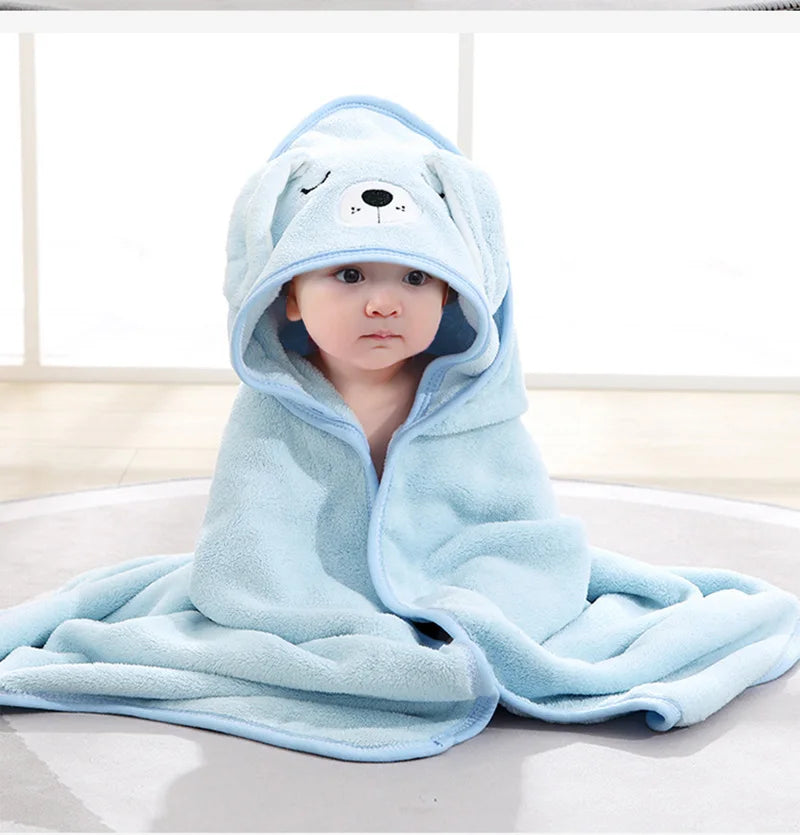 Serviette de bain bébé à capuche ultra douce