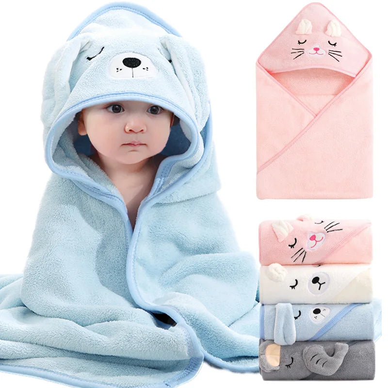 Coffret Cadeau de Naissance - serviette de bain bébé à capuche