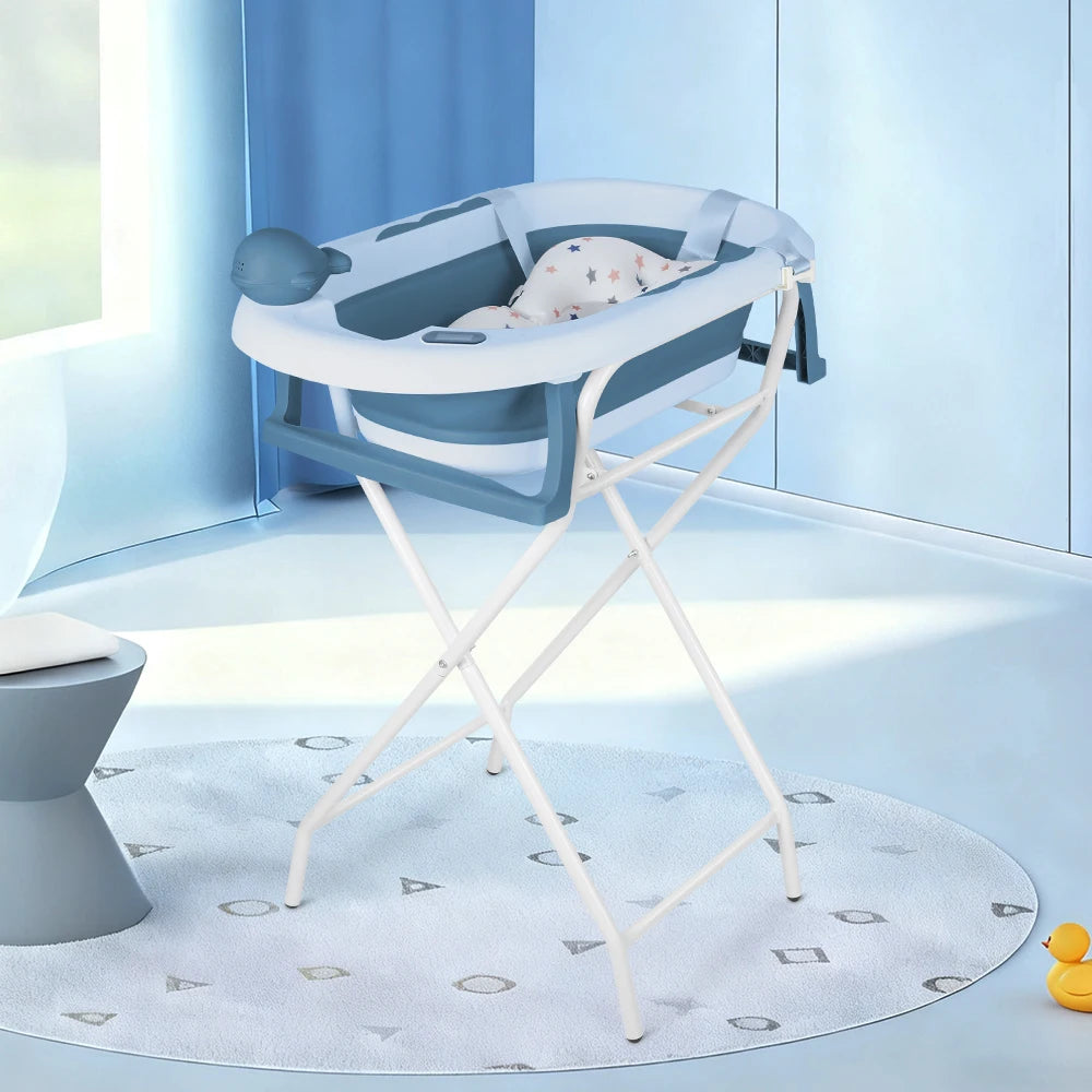Baignoire 2 en 1 sur pied, structure repliée