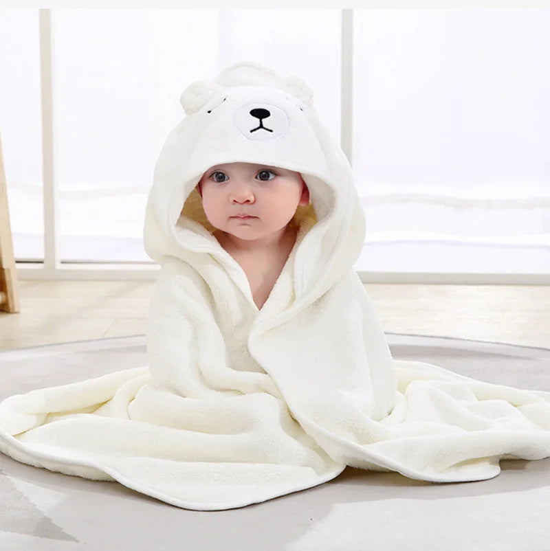 Serviette de bain bébé à capuche ultra douce