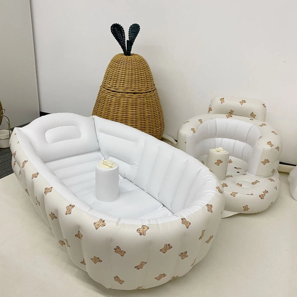 Baignoire bébé gonflable, fond antidérapant