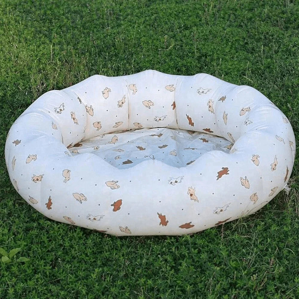 Baignoire bébé gonflable pompe intégrée, motif lapin grand format