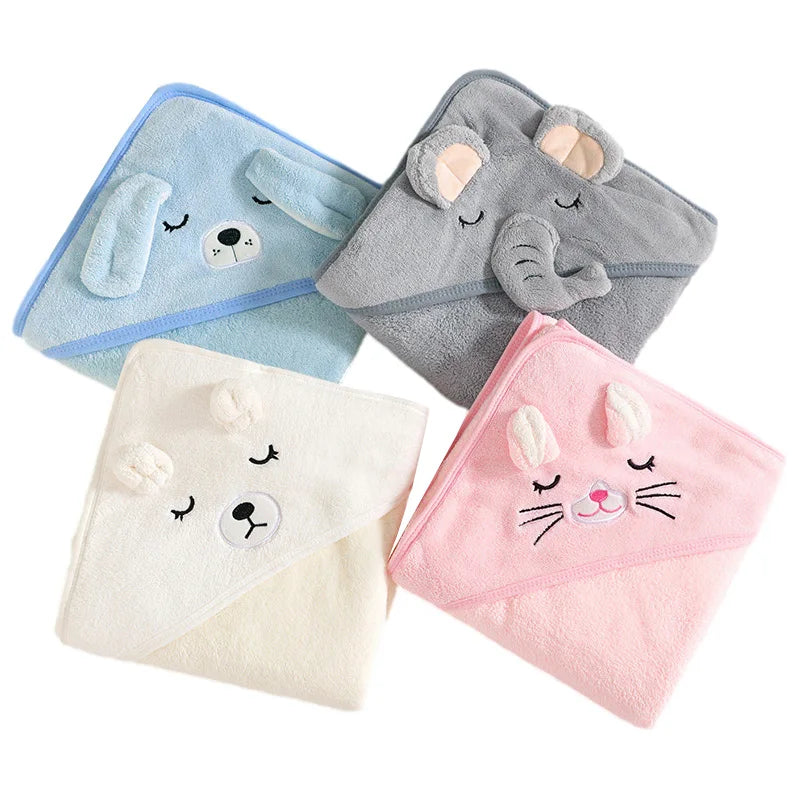 Serviette bébé à capuche, détail du tissu