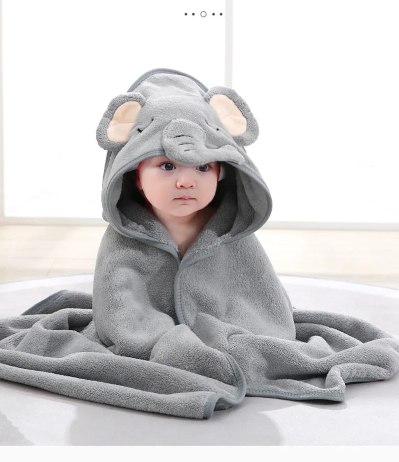 Serviette de bain bébé à capuche ultra douce