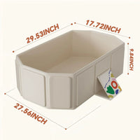 Baignoire de voyage pliable, coloris rose et vert clair