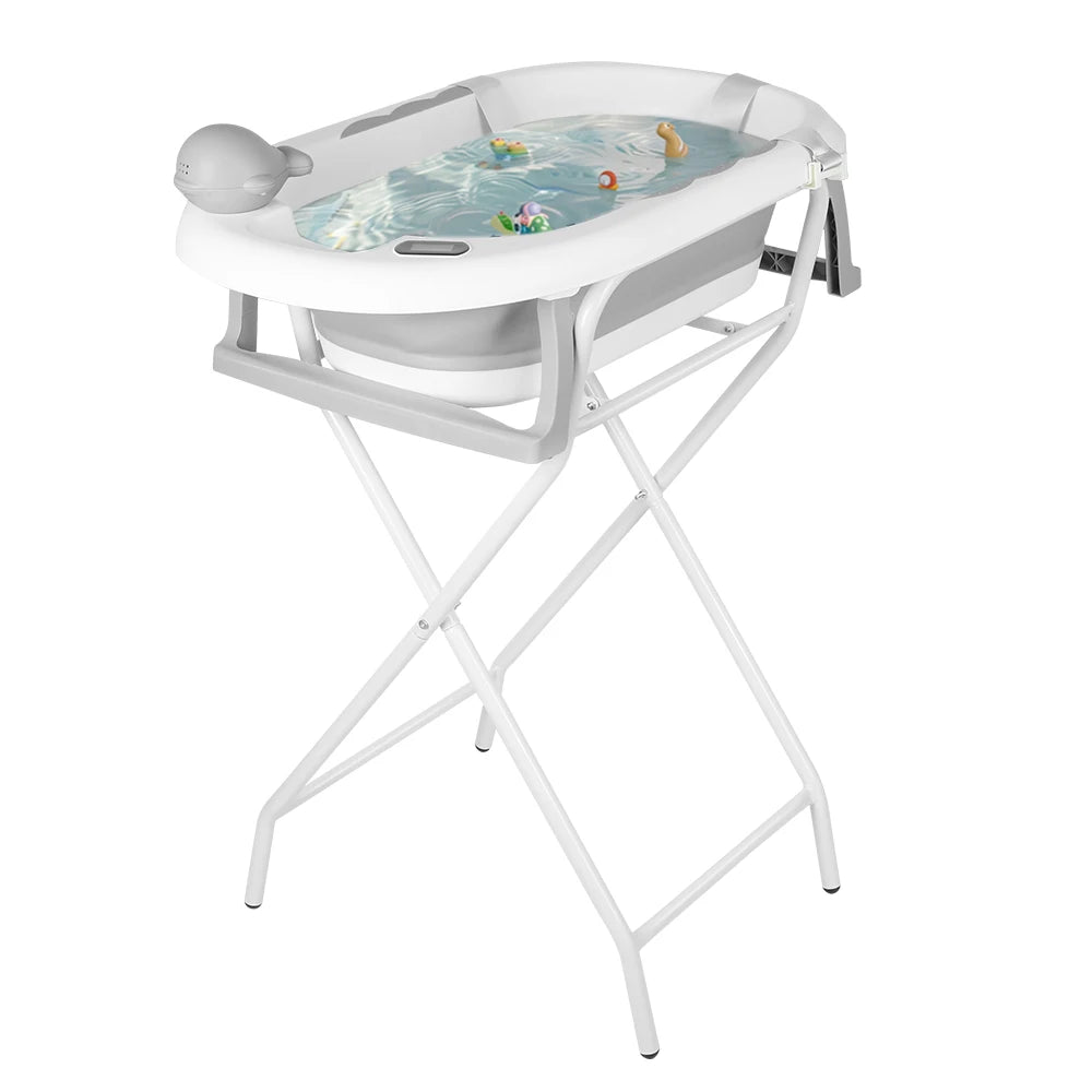 Baignoire 2 en 1 avec pied, tapis de bain inclus