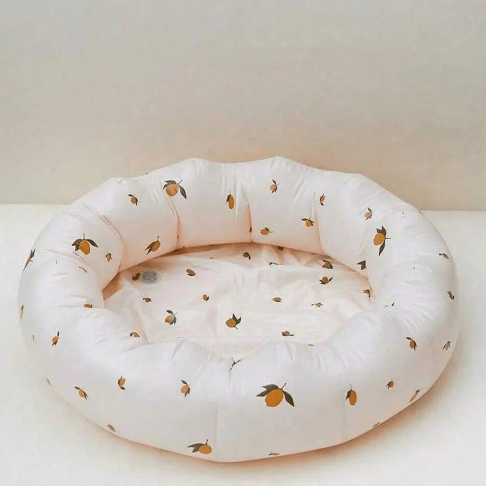 Baignoire bébé gonflable pompe intégrée, motif citron