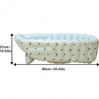 Baignoire bébé gonflable pompe intégrée, motif olive