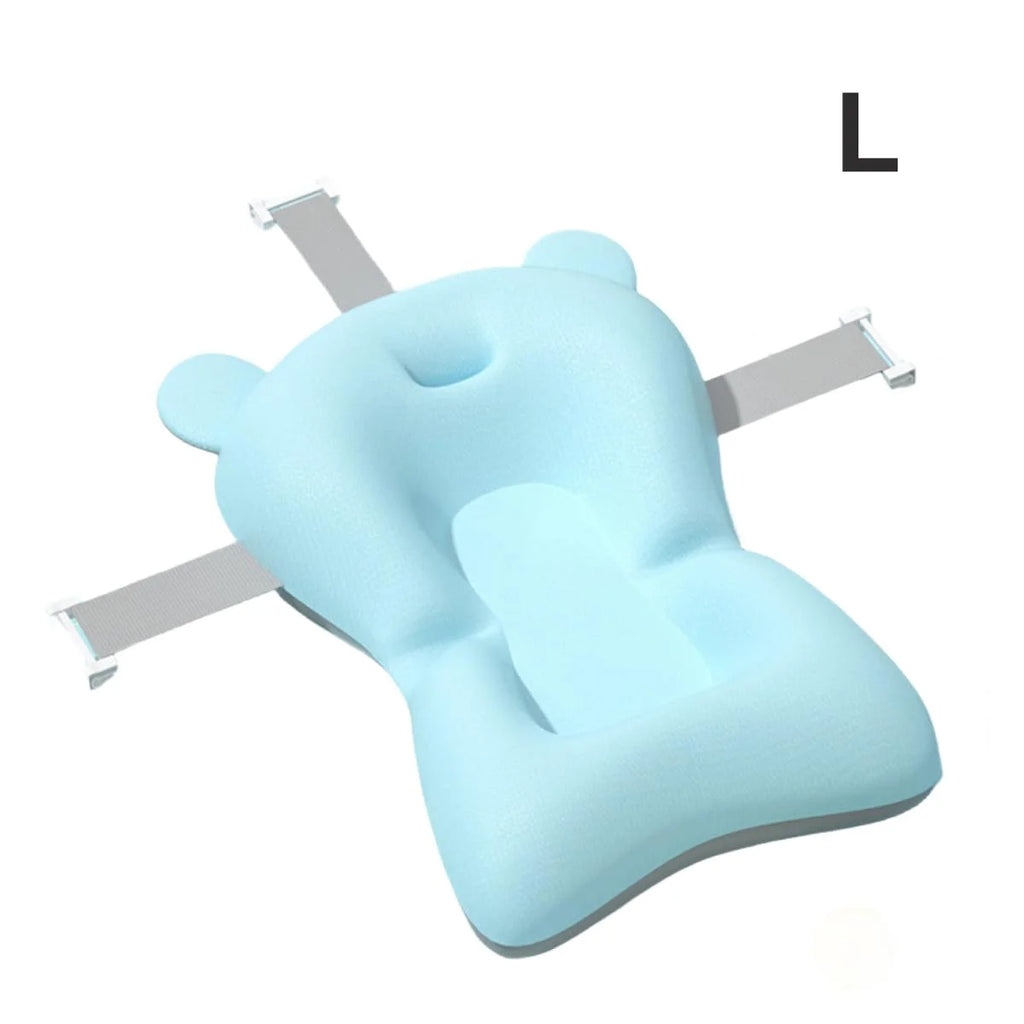 Coussin de bain bébé flottant, coloris bleu
