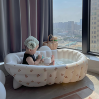 Baignoire bébé gonflable à motifs animaux, vue d'ensemble